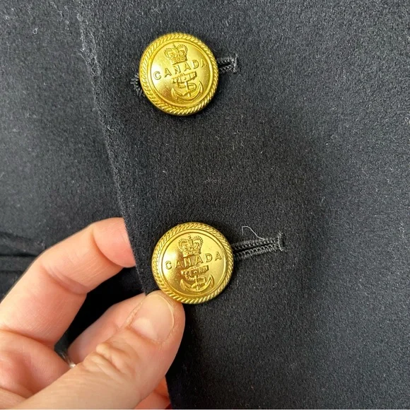 Vintage 60s Royal Navy Lieutenant Rank Military Dress Jacket  Gieves Black Navy - Picture 10 of 16